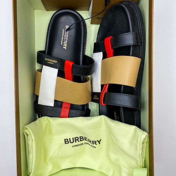 Burberry Womens Colorblock Leather 